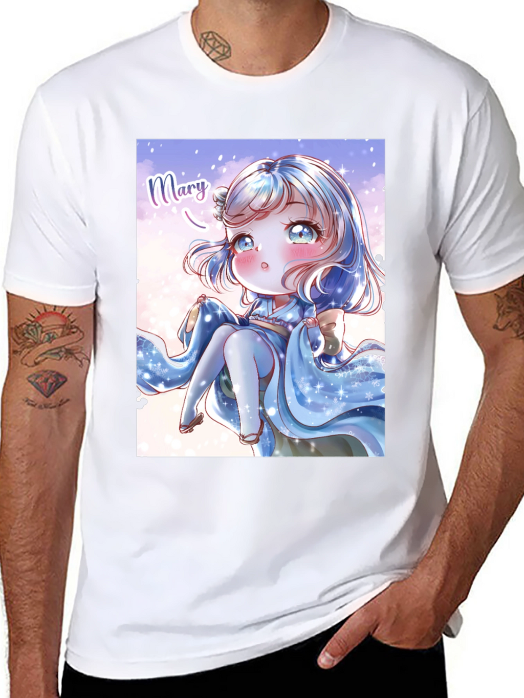 Anime Girl Graphic Print T-Shirt