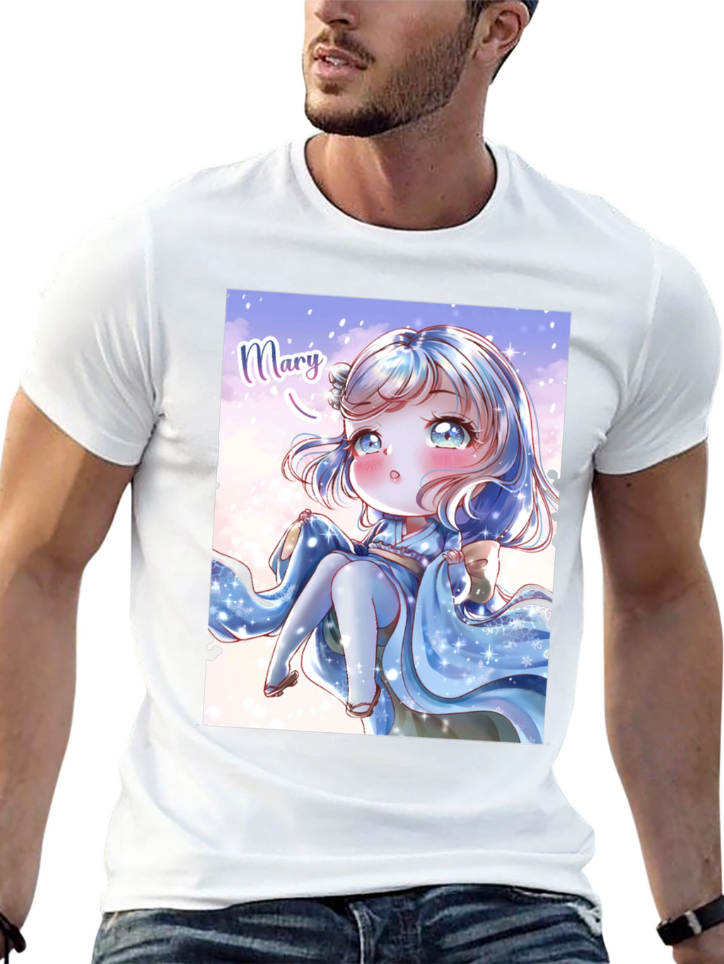 Anime Girl Graphic Print T-Shirt