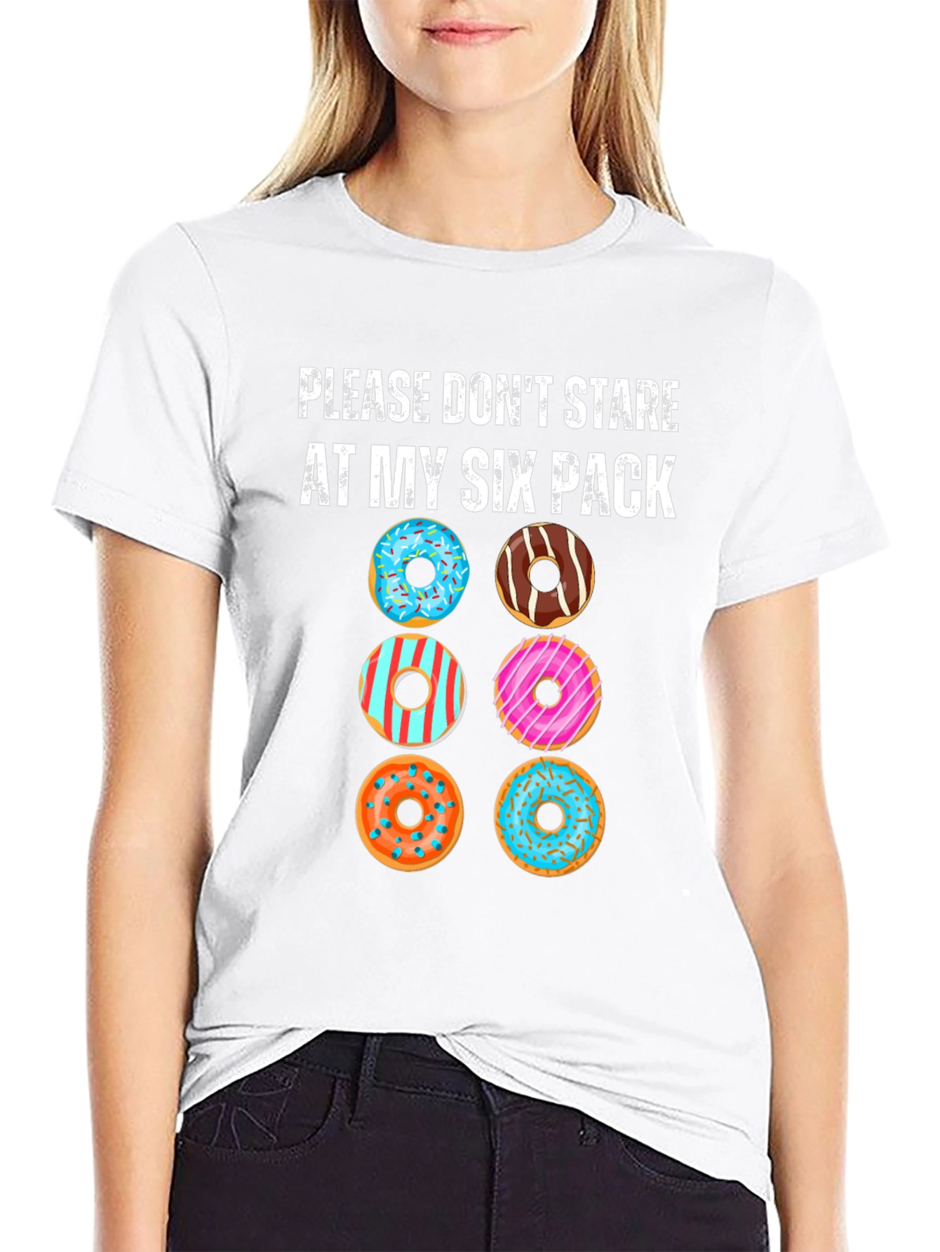 Funny Donut Six Pack T-Shirt