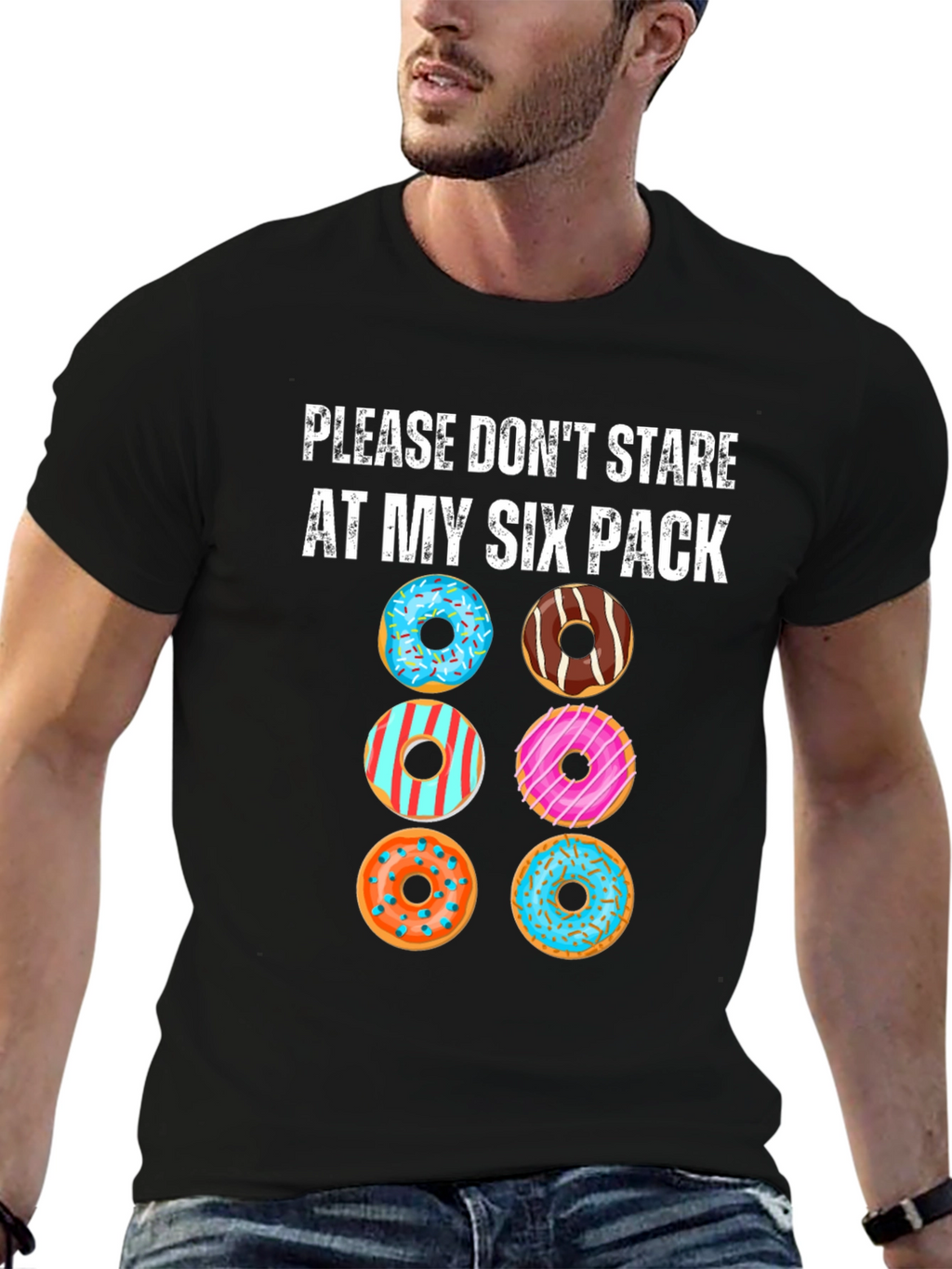 Funny Donut Six Pack T-Shirt