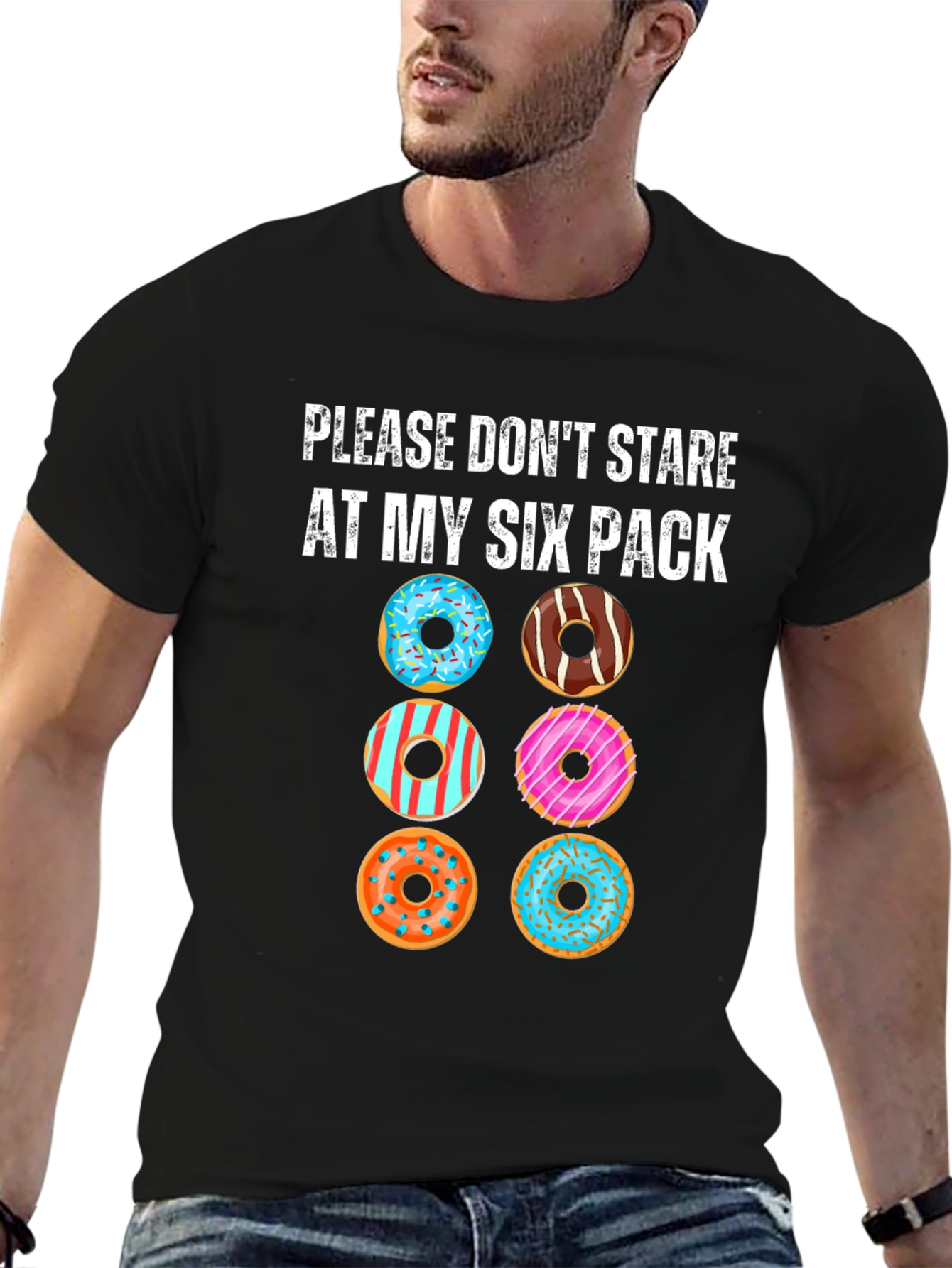 Funny Donut Six Pack T-Shirt