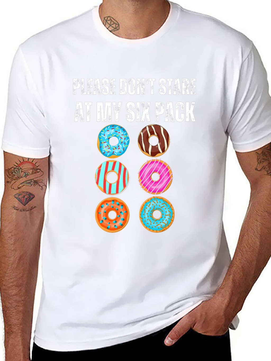 Funny Donut Six Pack T-Shirt