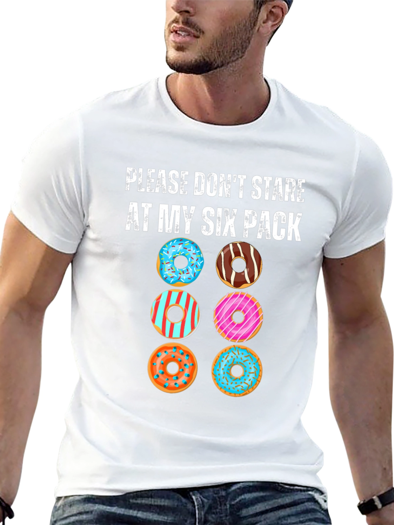 Funny Donut Six Pack T-Shirt