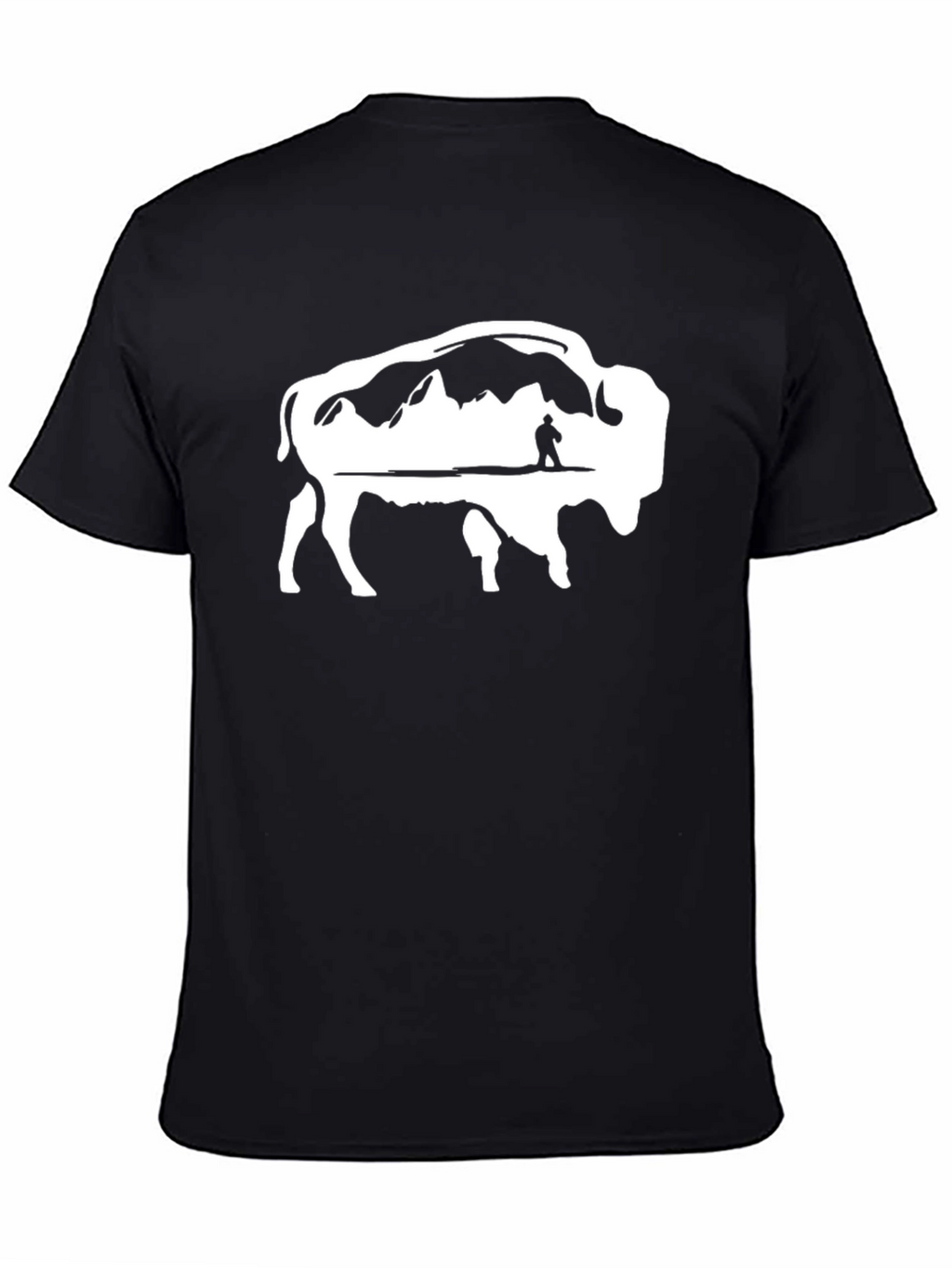 Buffalo Mountain Scene Graphic Tee - Black