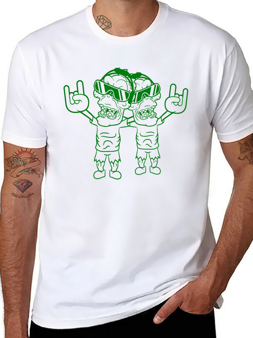 Zombie Head Black T-Shirt