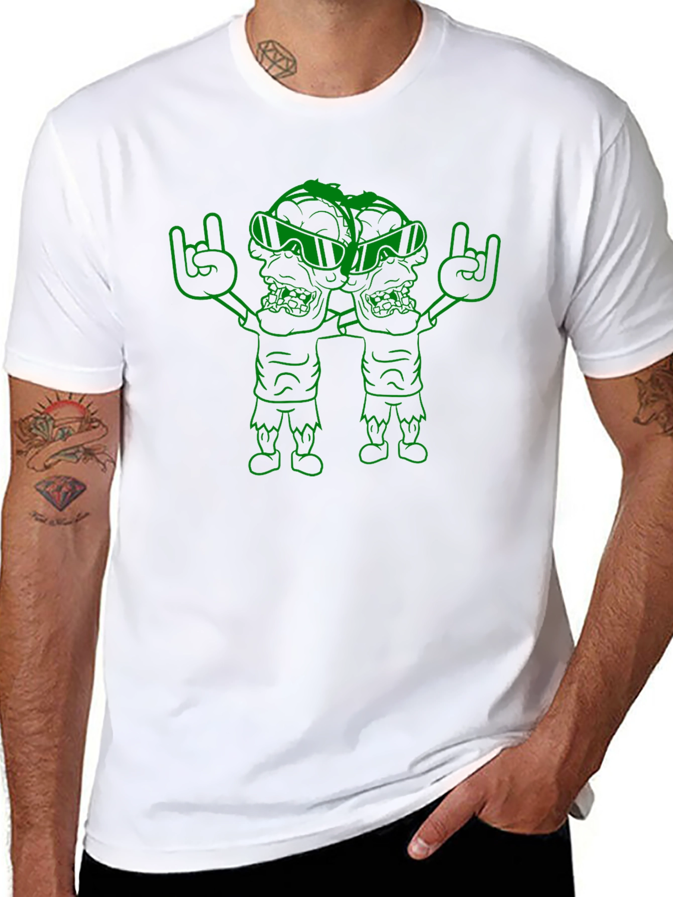 Zombie Head Black T-Shirt