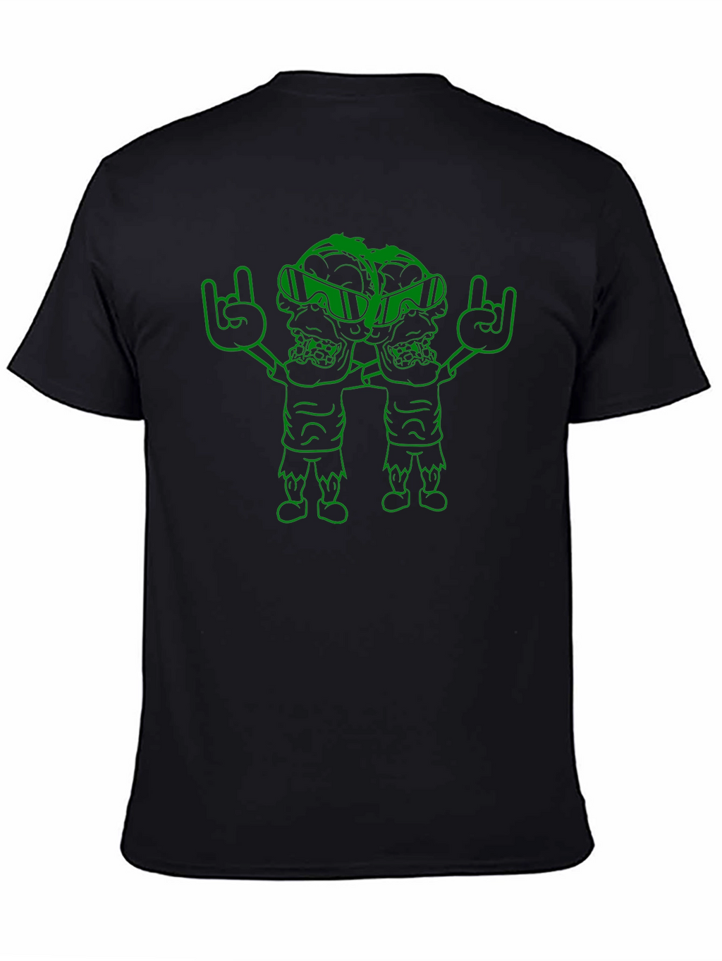Zombie Head Black T-Shirt