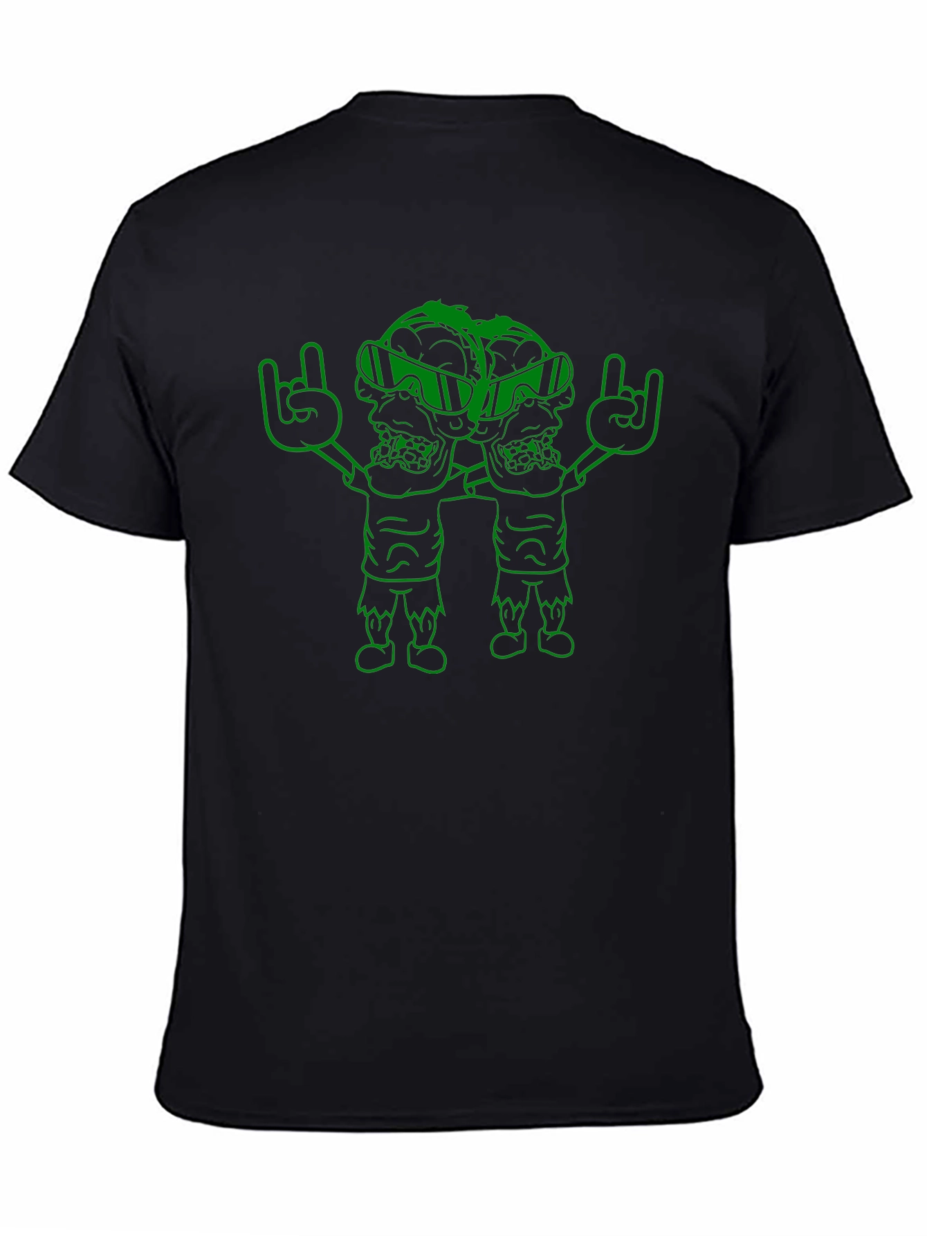 Zombie Head Black T-Shirt