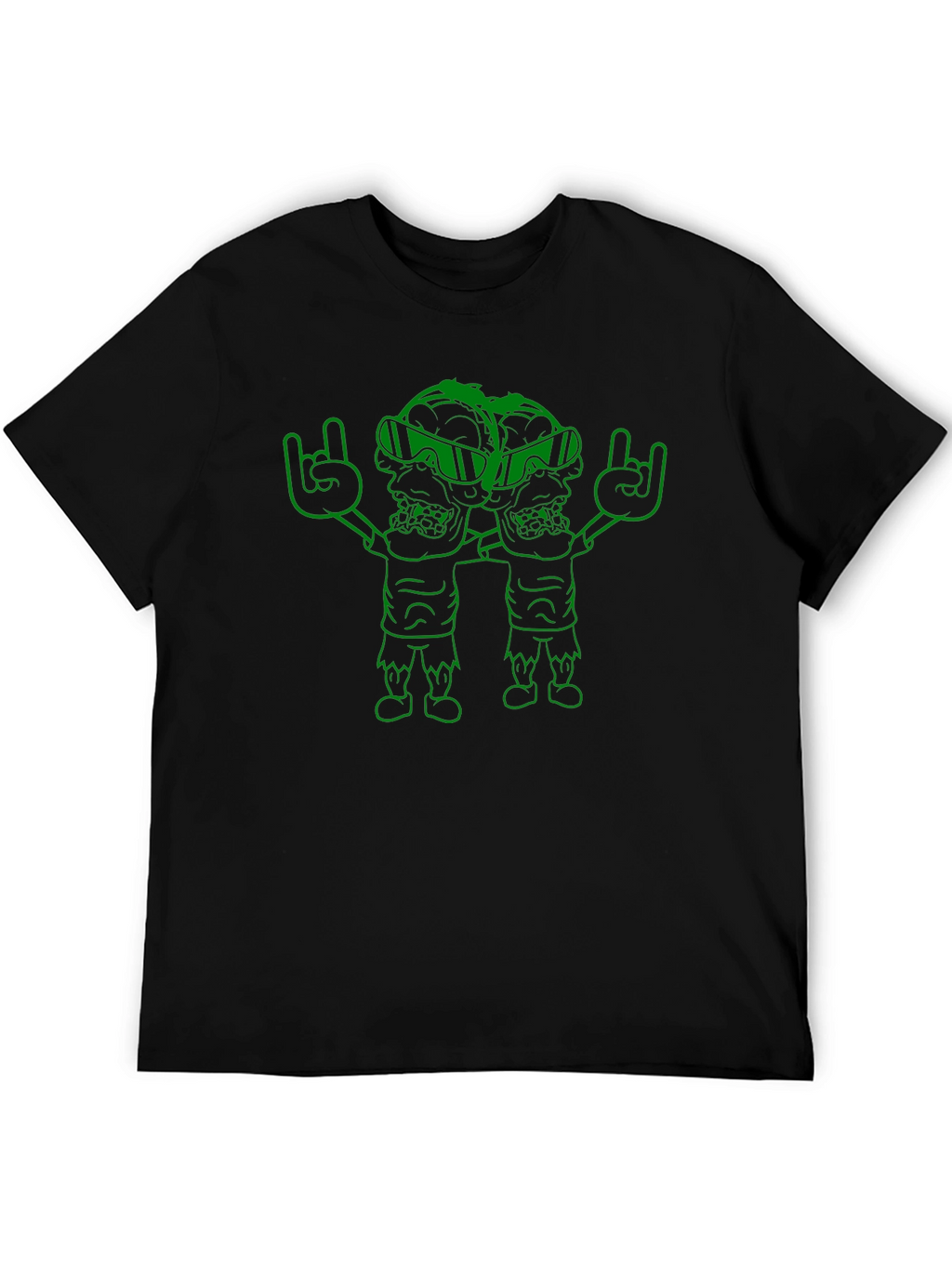 Zombie Head Black T-Shirt