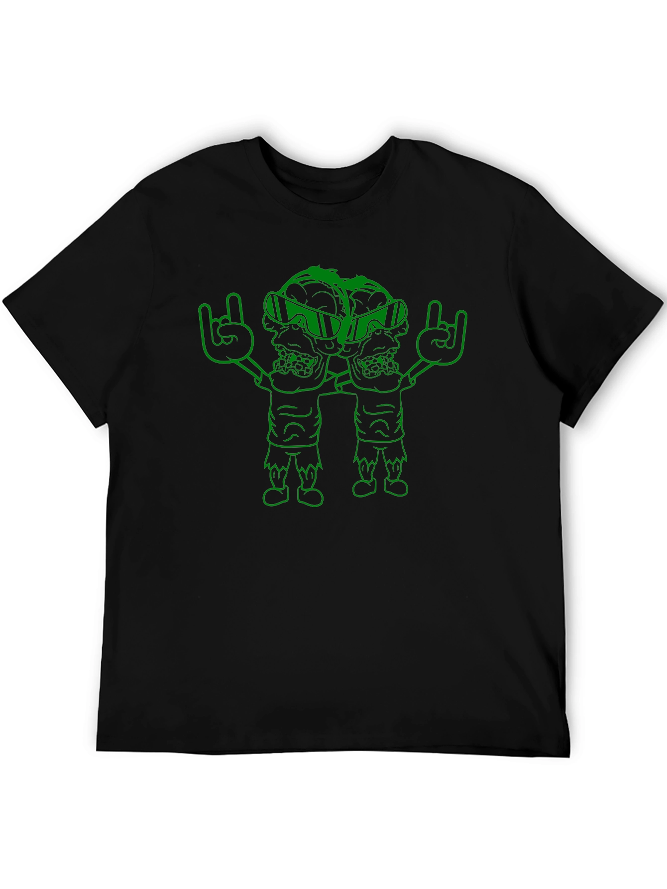 Zombie Head Black T-Shirt