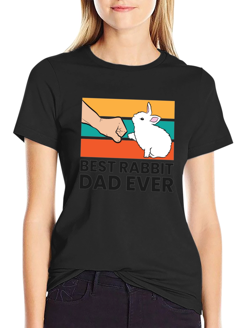 Best Rabbit Dad Ever Graphic Tee