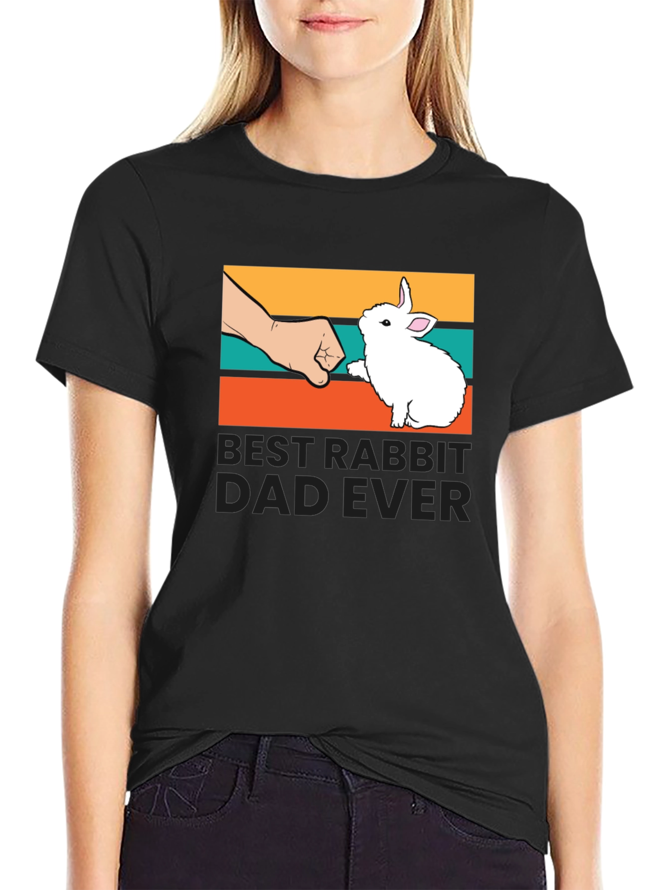 Best Rabbit Dad Ever Graphic Tee