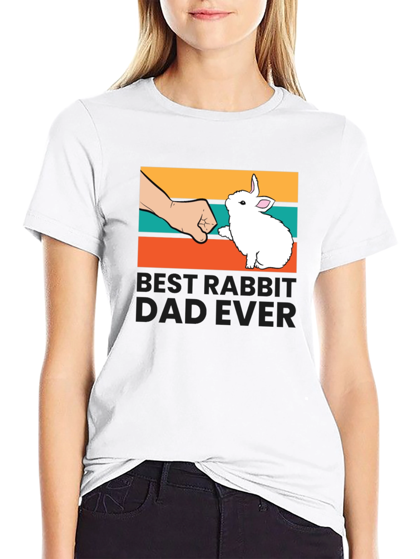 Best Rabbit Dad Ever Graphic Tee