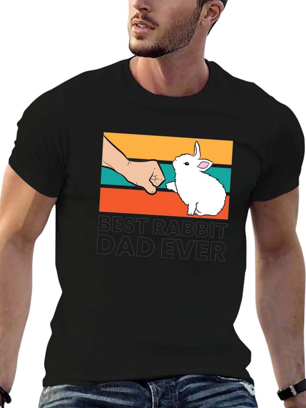 Best Rabbit Dad Ever Graphic Tee