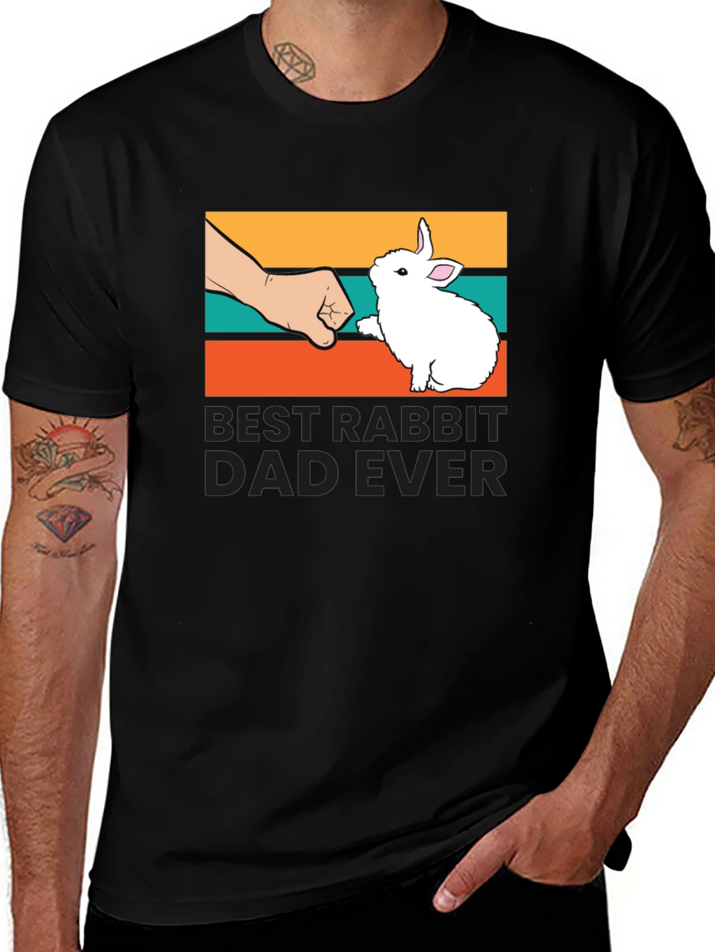 Best Rabbit Dad Ever Graphic Tee
