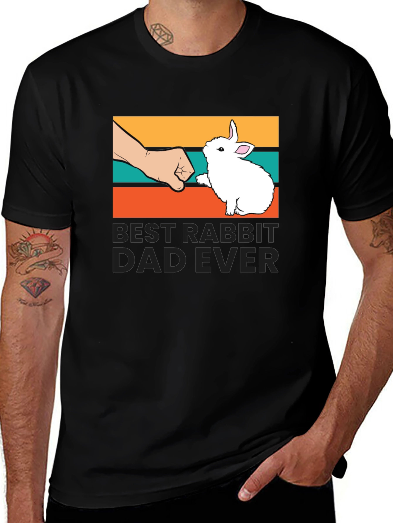 Best Rabbit Dad Ever Graphic Tee