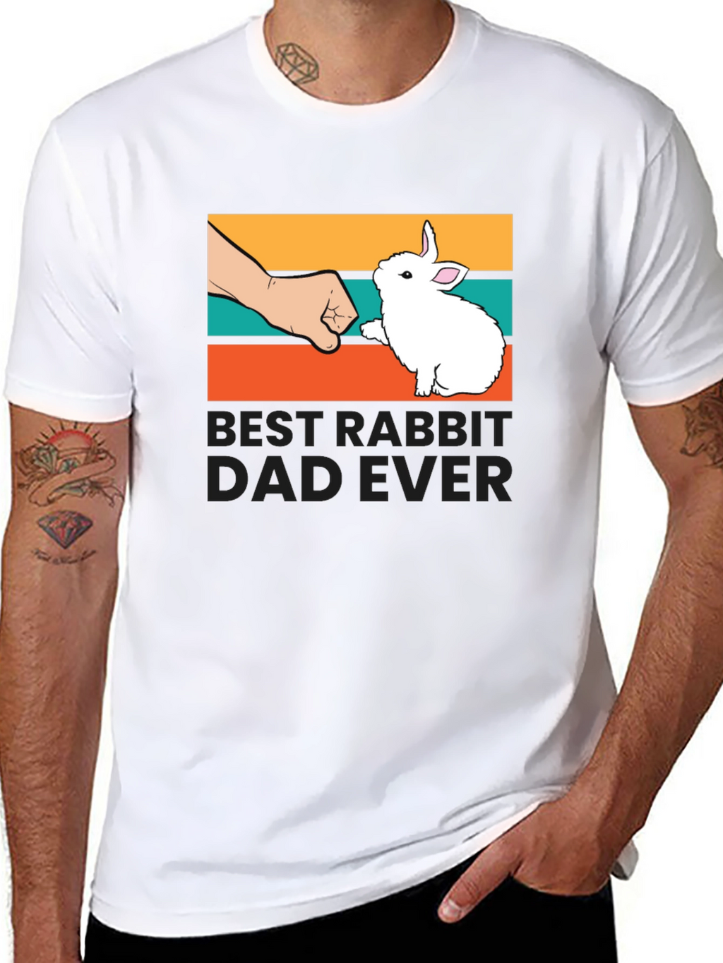 Best Rabbit Dad Ever Graphic Tee