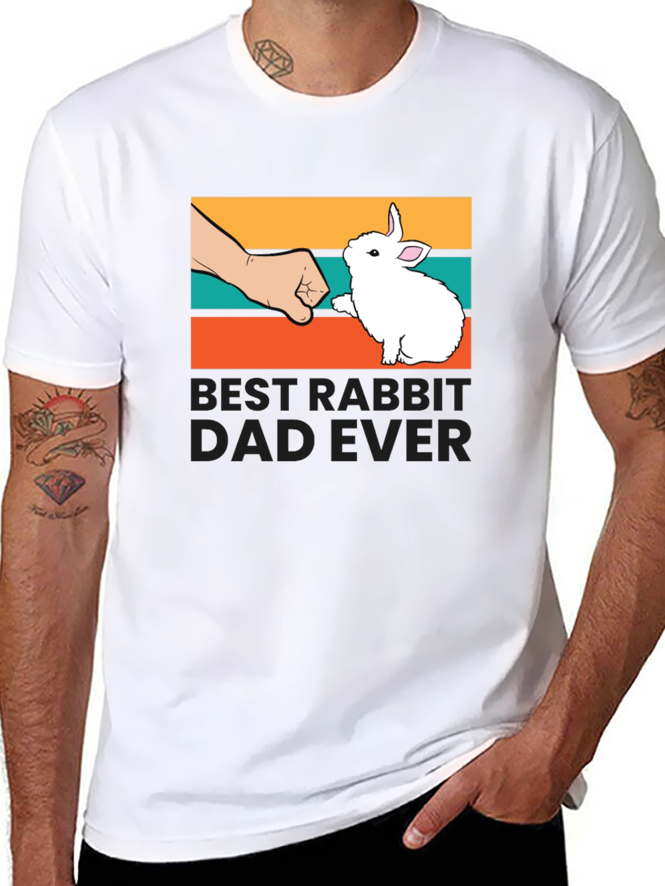 Best Rabbit Dad Ever Graphic Tee