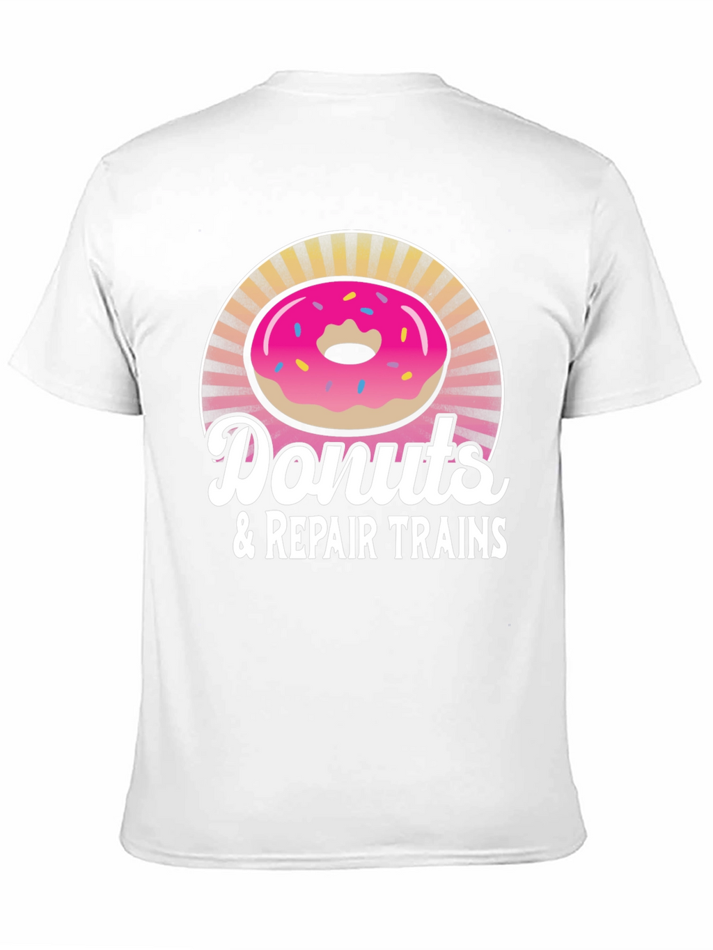 Donuts & Repair Trains Graphic T-Shirt