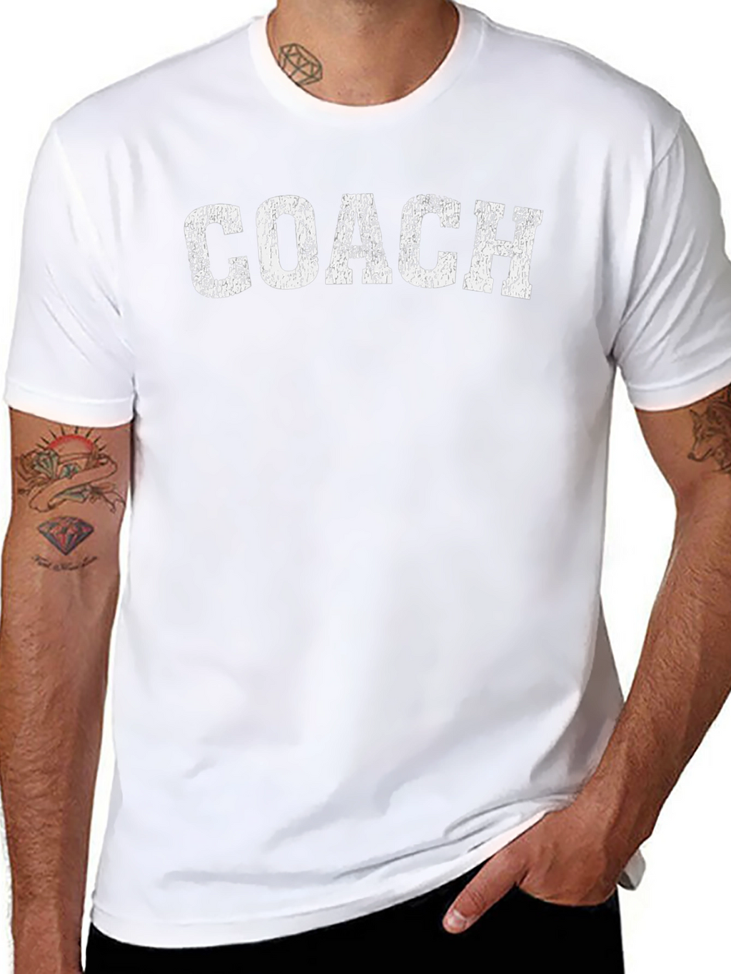 Coach Graphic T-Shirt - Distressed Print Design