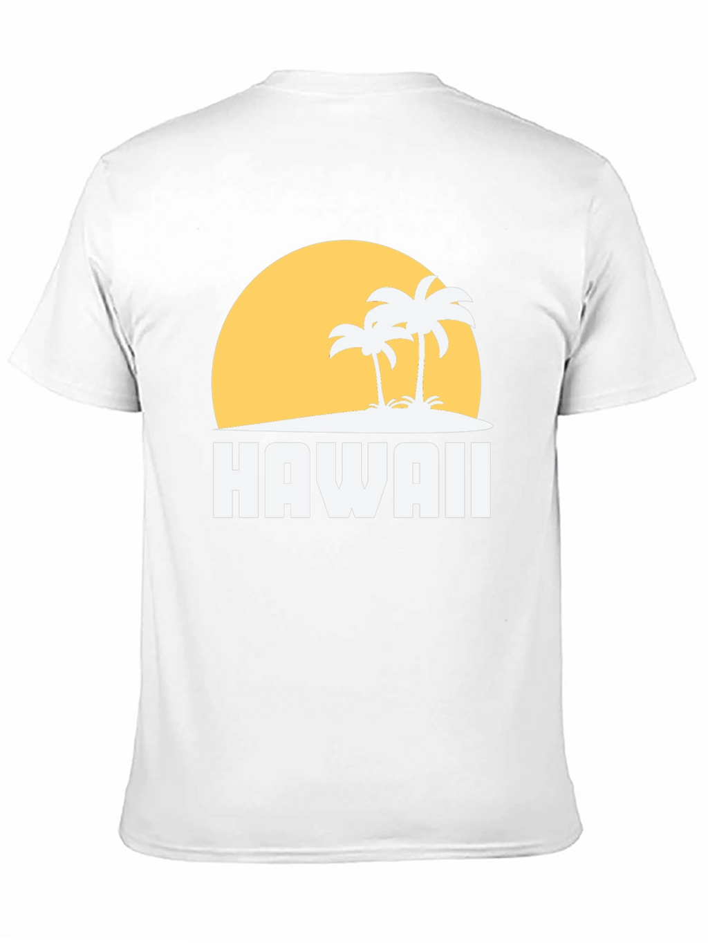 Hawaii Sunset Palm Tree Graphic Tee - Black
