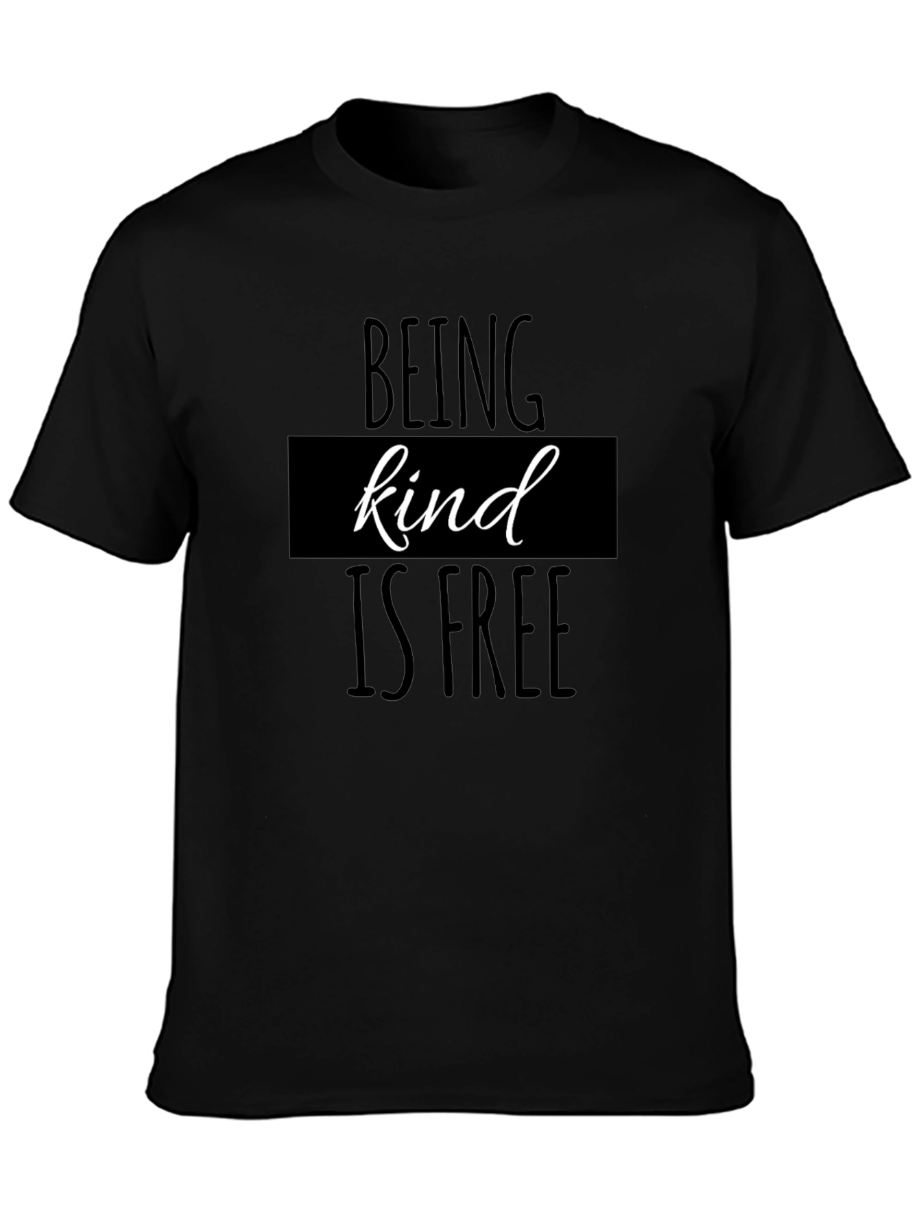 Kindness T-Shirt: Black Tee with Positive Message