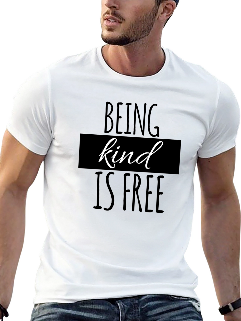 Kindness T-Shirt: Black Tee with Positive Message