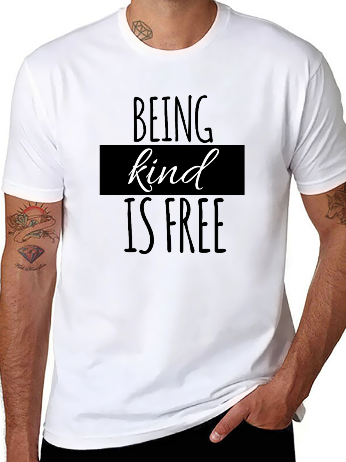 Kindness T-Shirt: Black Tee with Positive Message