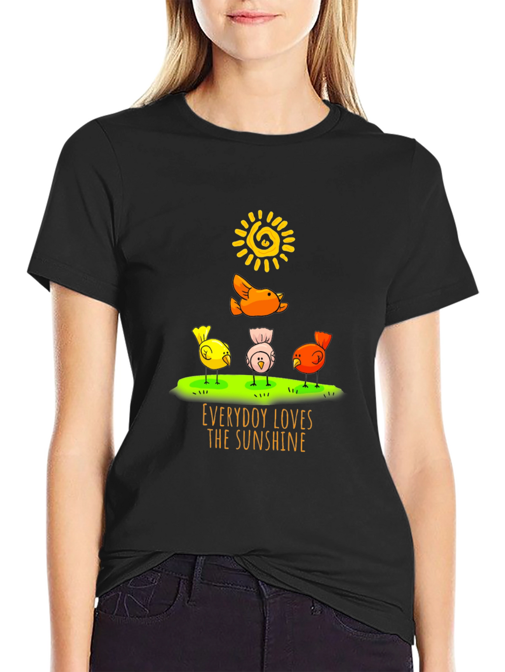 Everybody Loves the Sunshine T-Shirt - Cute Bird Design
