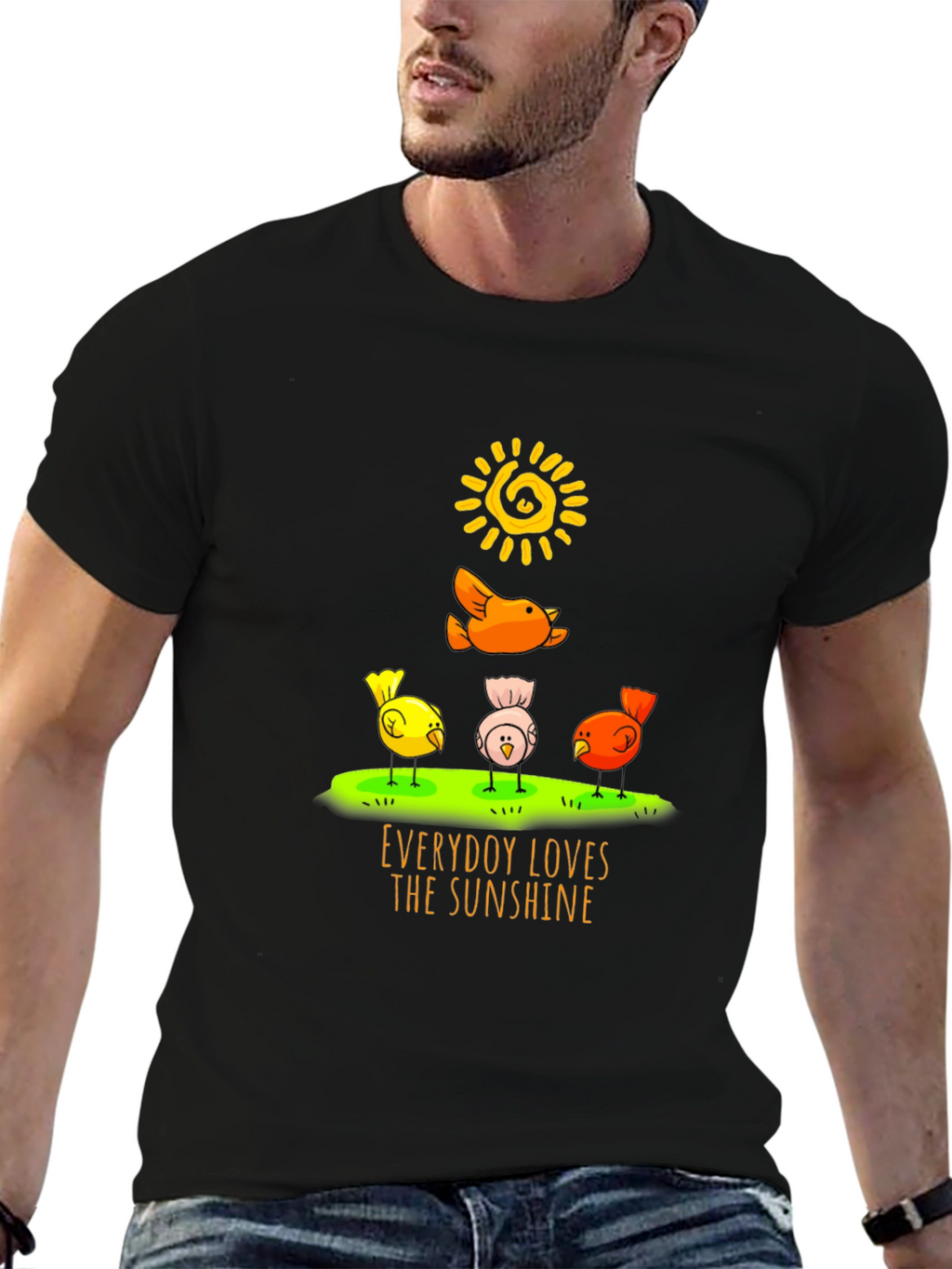 Everybody Loves the Sunshine T-Shirt - Cute Bird Design