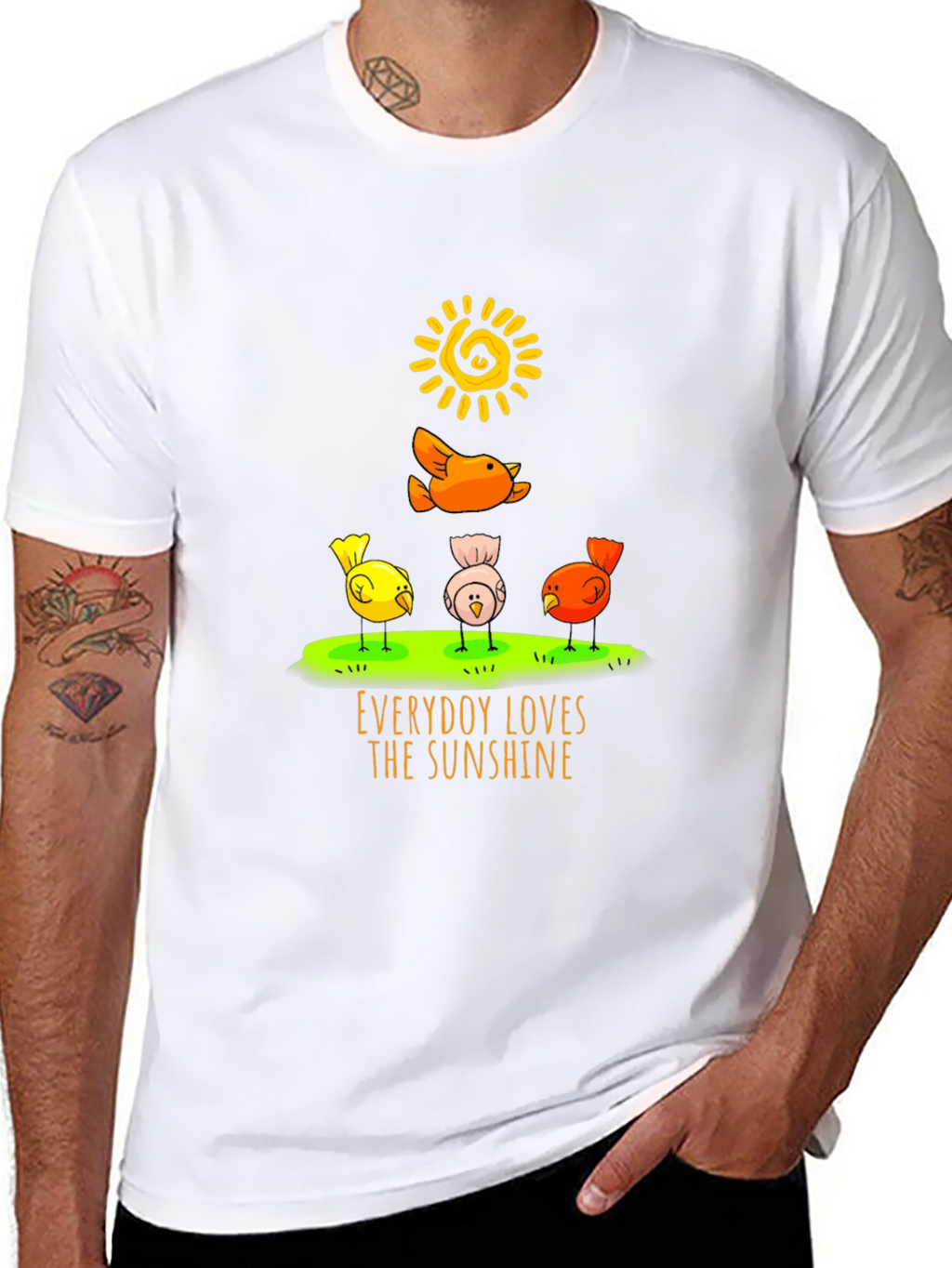 Everybody Loves the Sunshine T-Shirt - Cute Bird Design