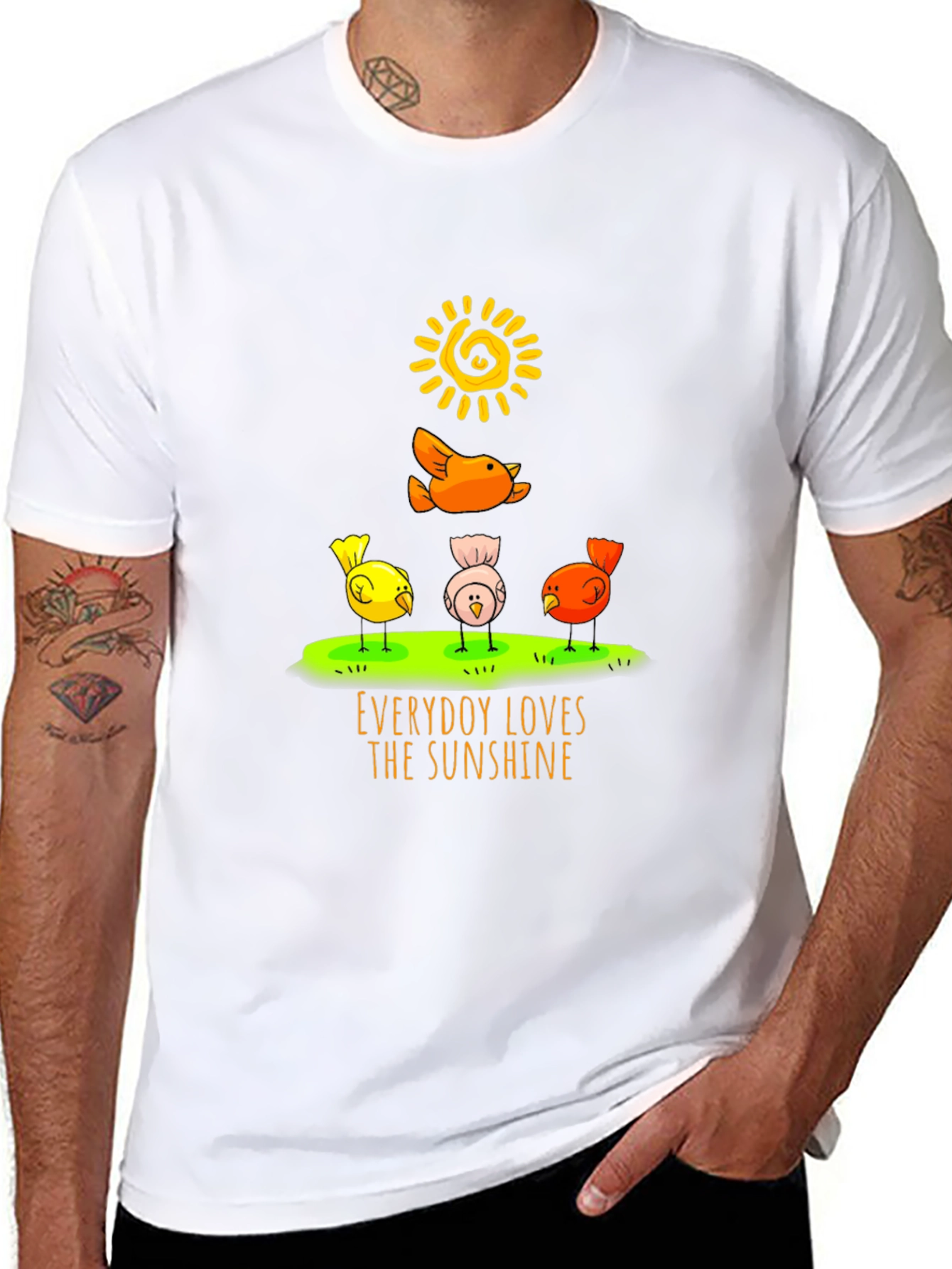 Everybody Loves the Sunshine T-Shirt - Cute Bird Design