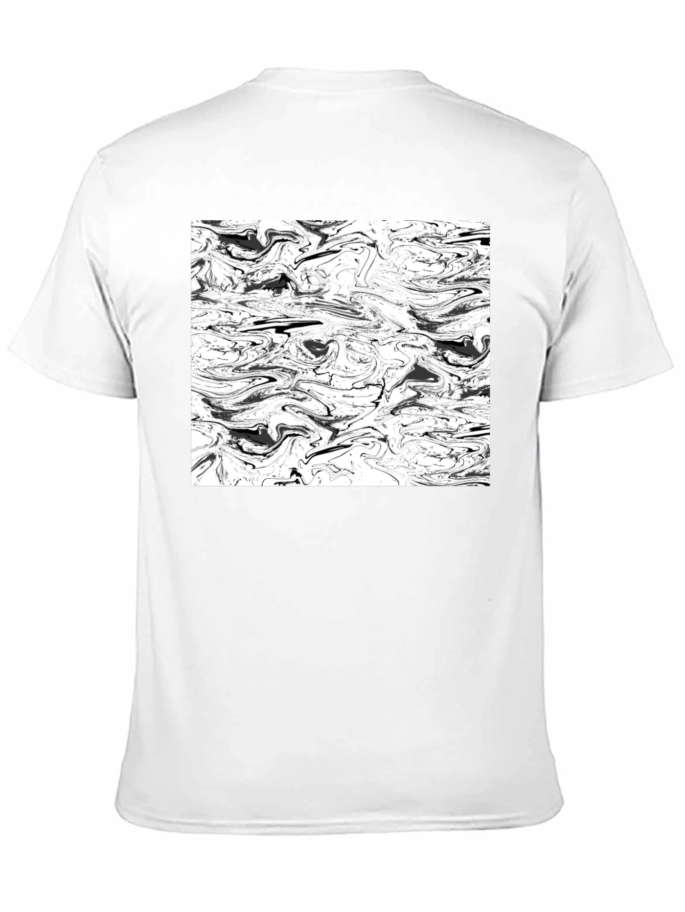 Abstract Black & White Swirl Graphic Tee
