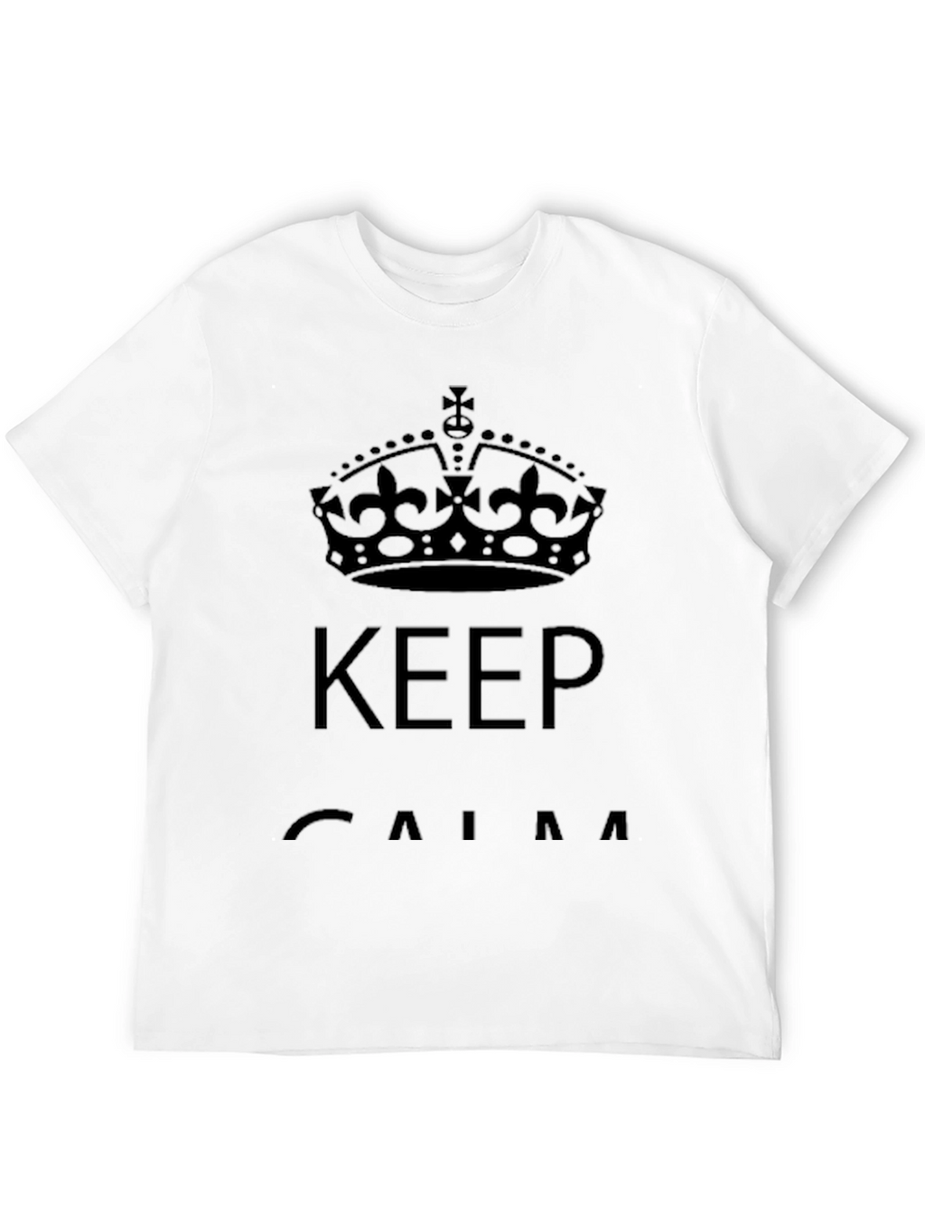 Keep Calm Crown Graphic Tee - Mens Black T-Shirt