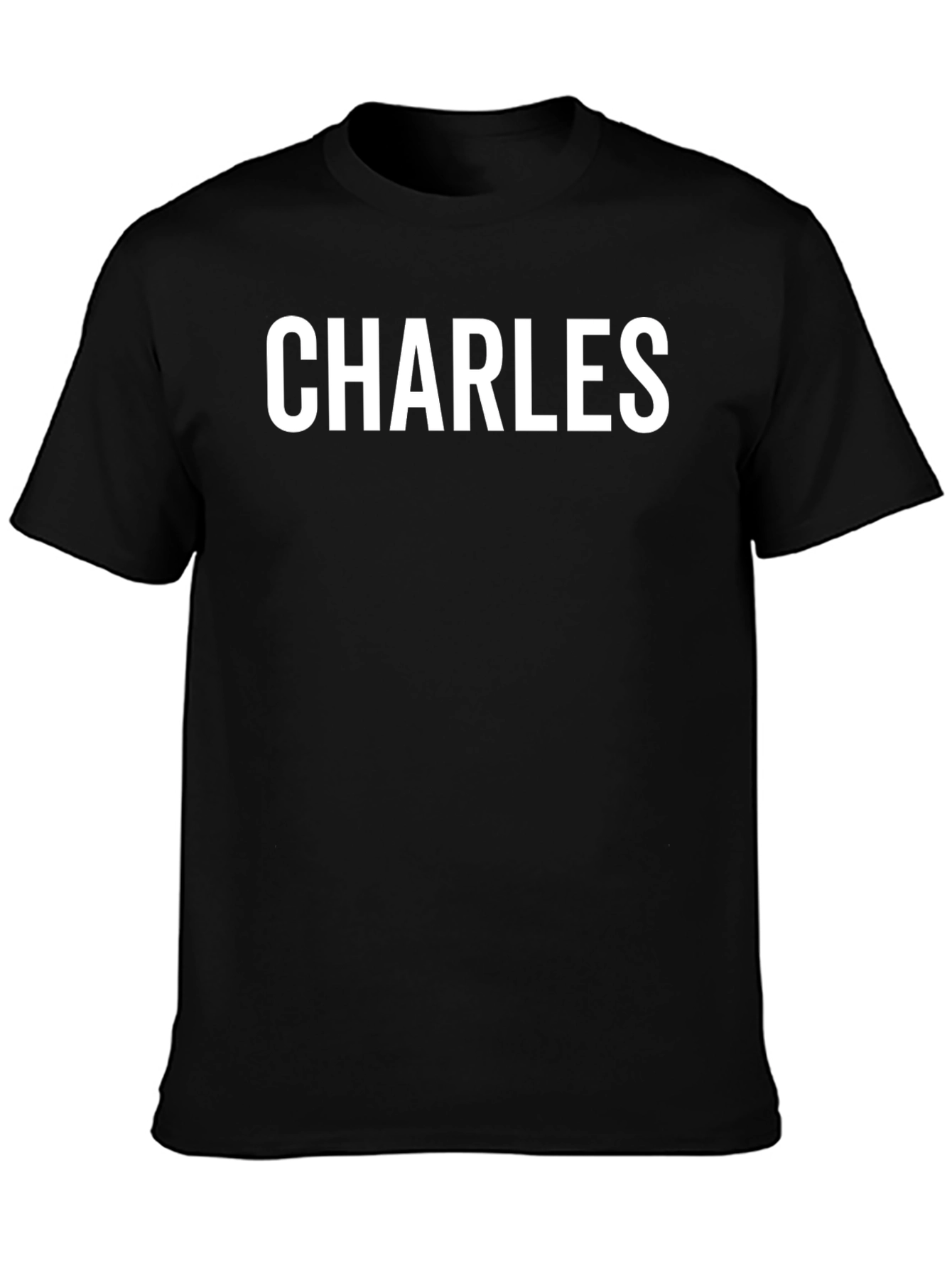 Charles Black T-Shirt - Personalized Name Tee