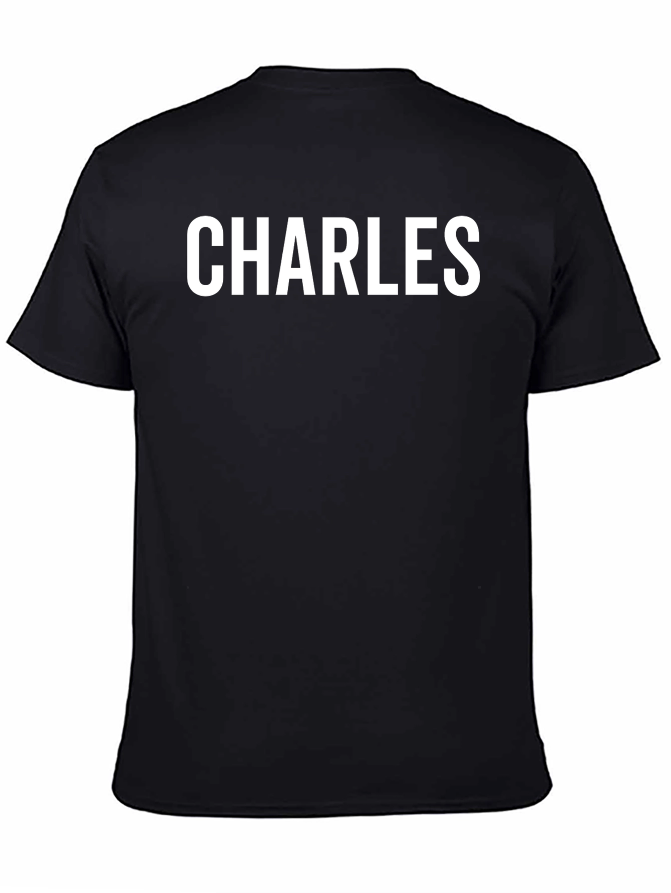 Charles Black T-Shirt - Personalized Name Tee