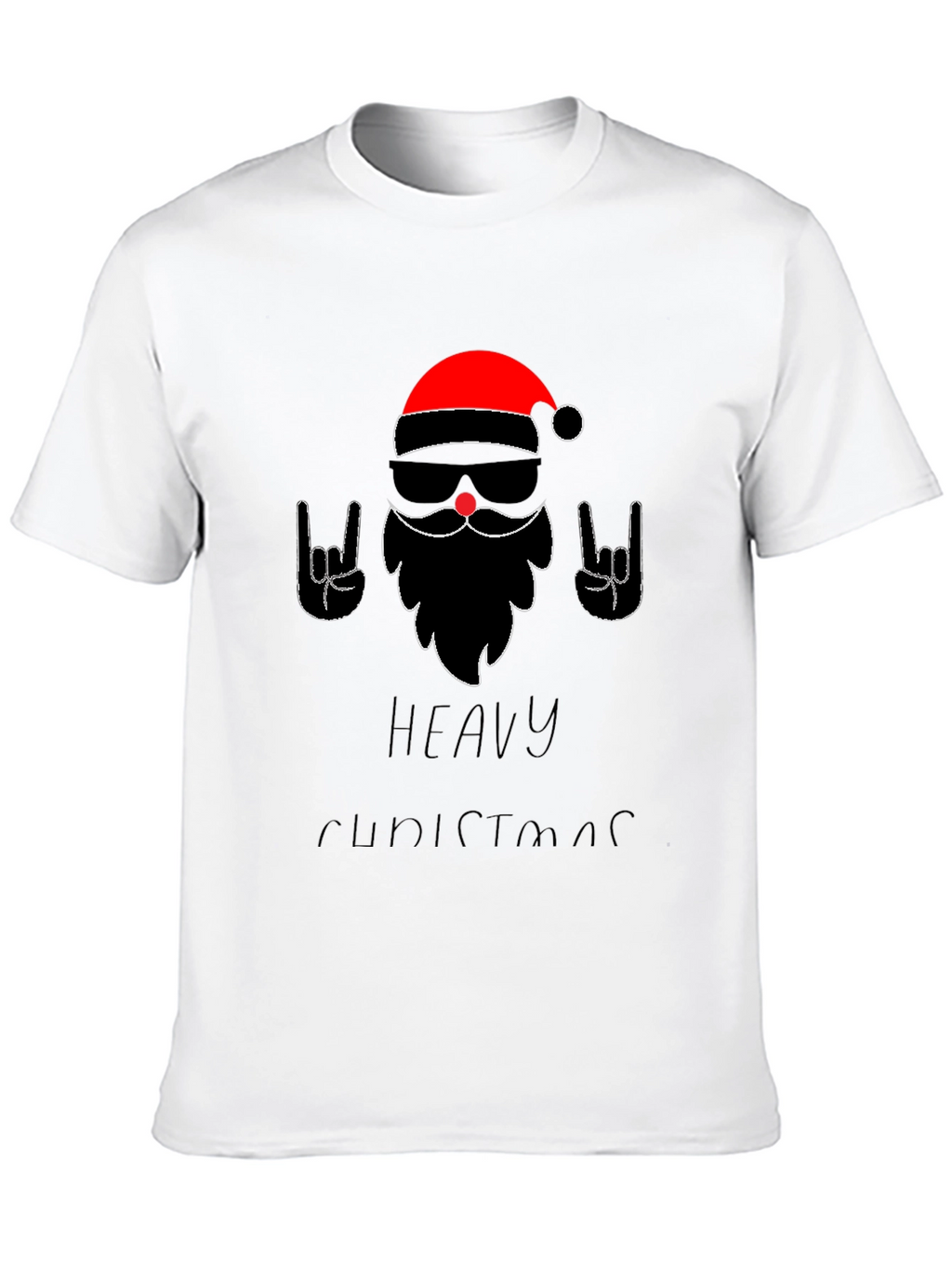 Heavy Christmas Santa Graphic T-Shirt