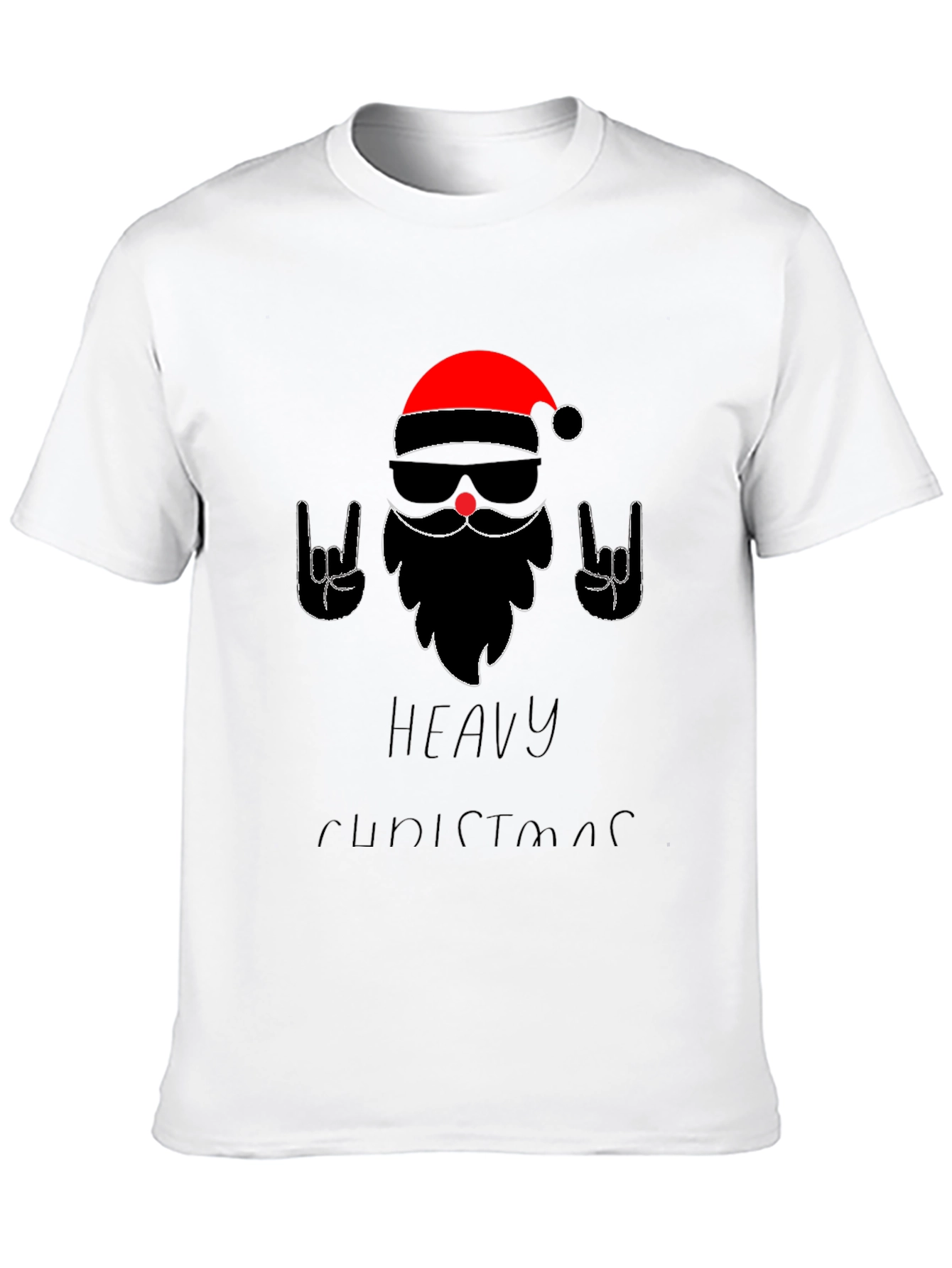 Heavy Christmas Santa Graphic T-Shirt