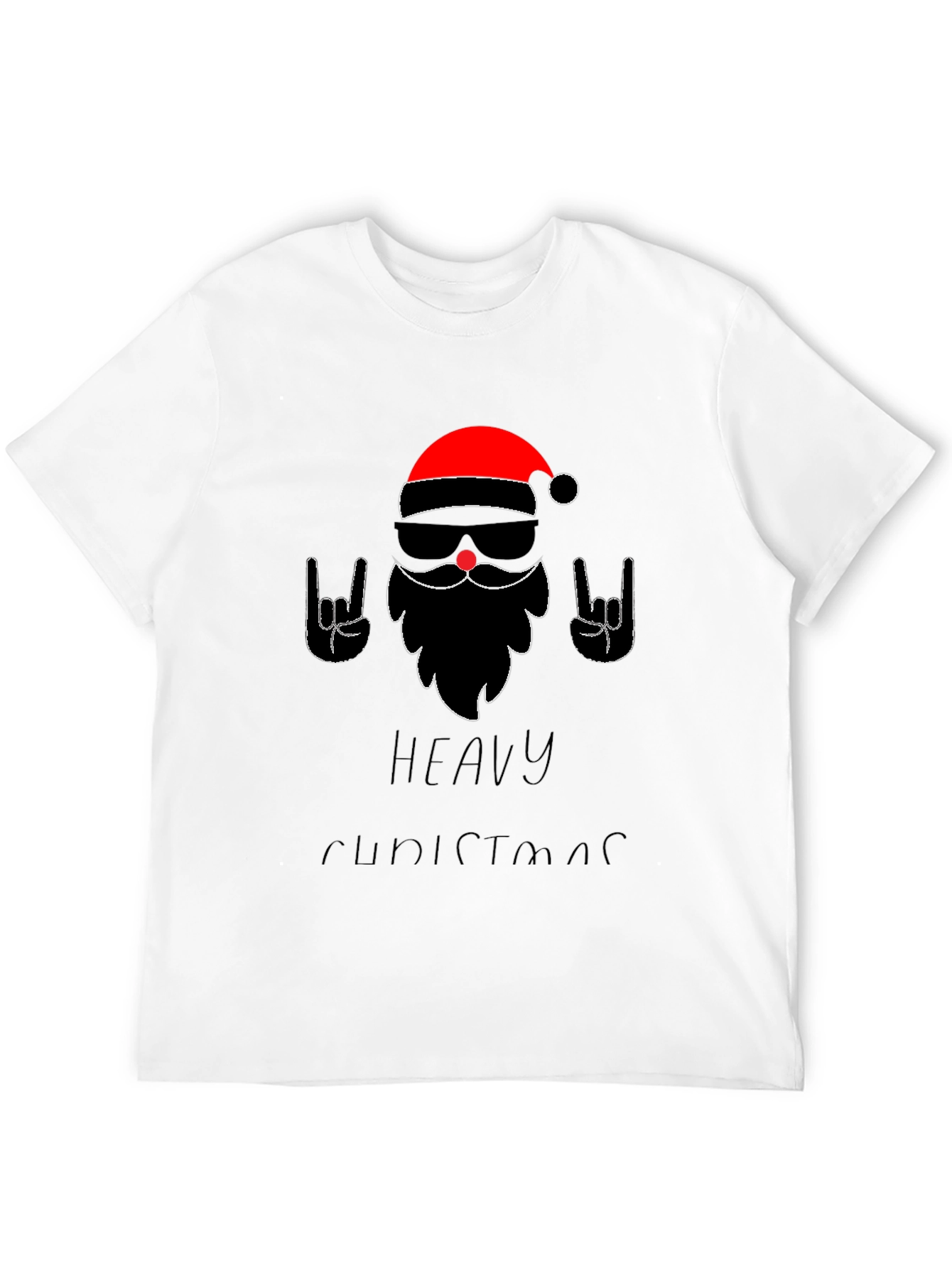 Heavy Christmas Santa Graphic T-Shirt
