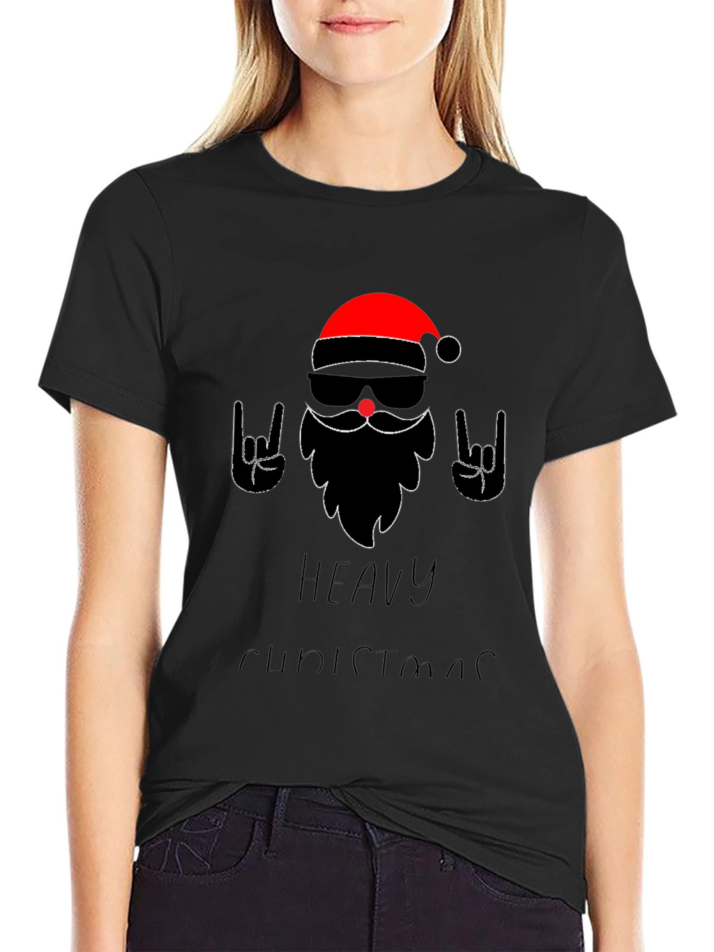 Heavy Christmas Santa Graphic T-Shirt