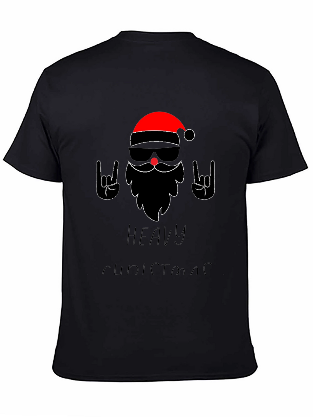 Heavy Christmas Santa Graphic T-Shirt