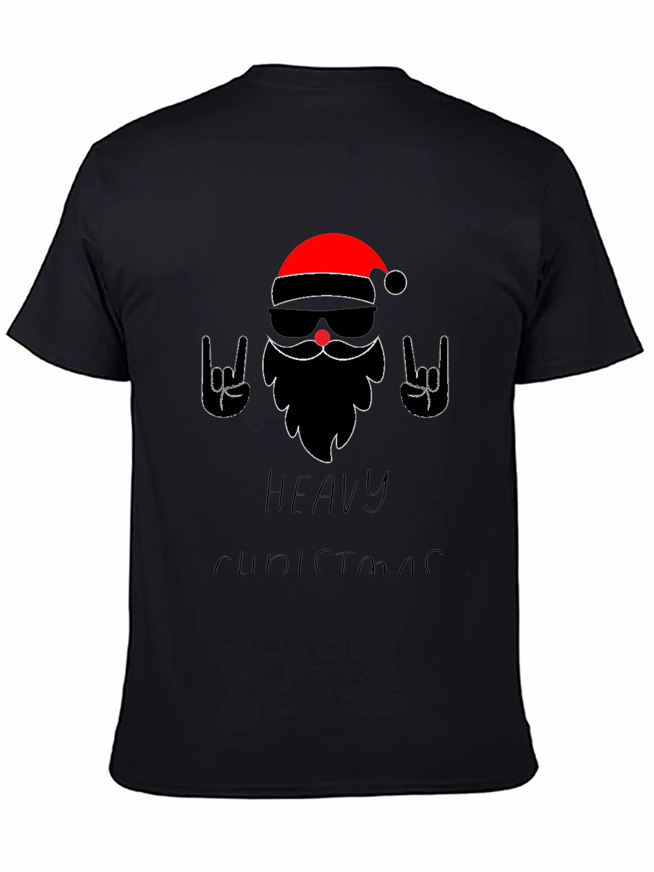 Heavy Christmas Santa Graphic T-Shirt