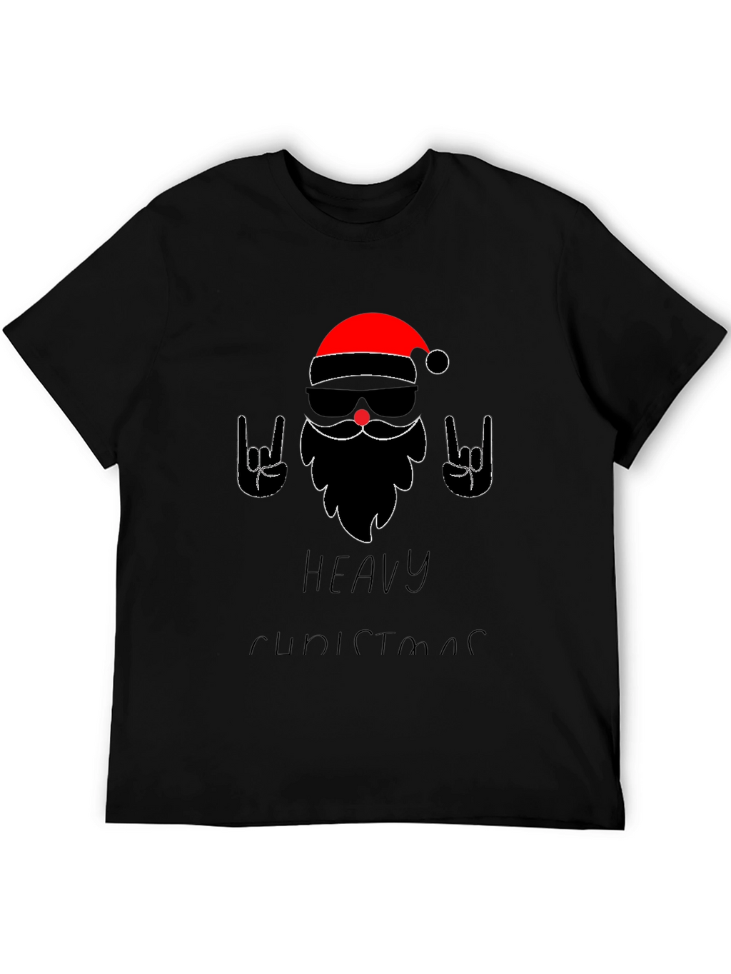 Heavy Christmas Santa Graphic T-Shirt
