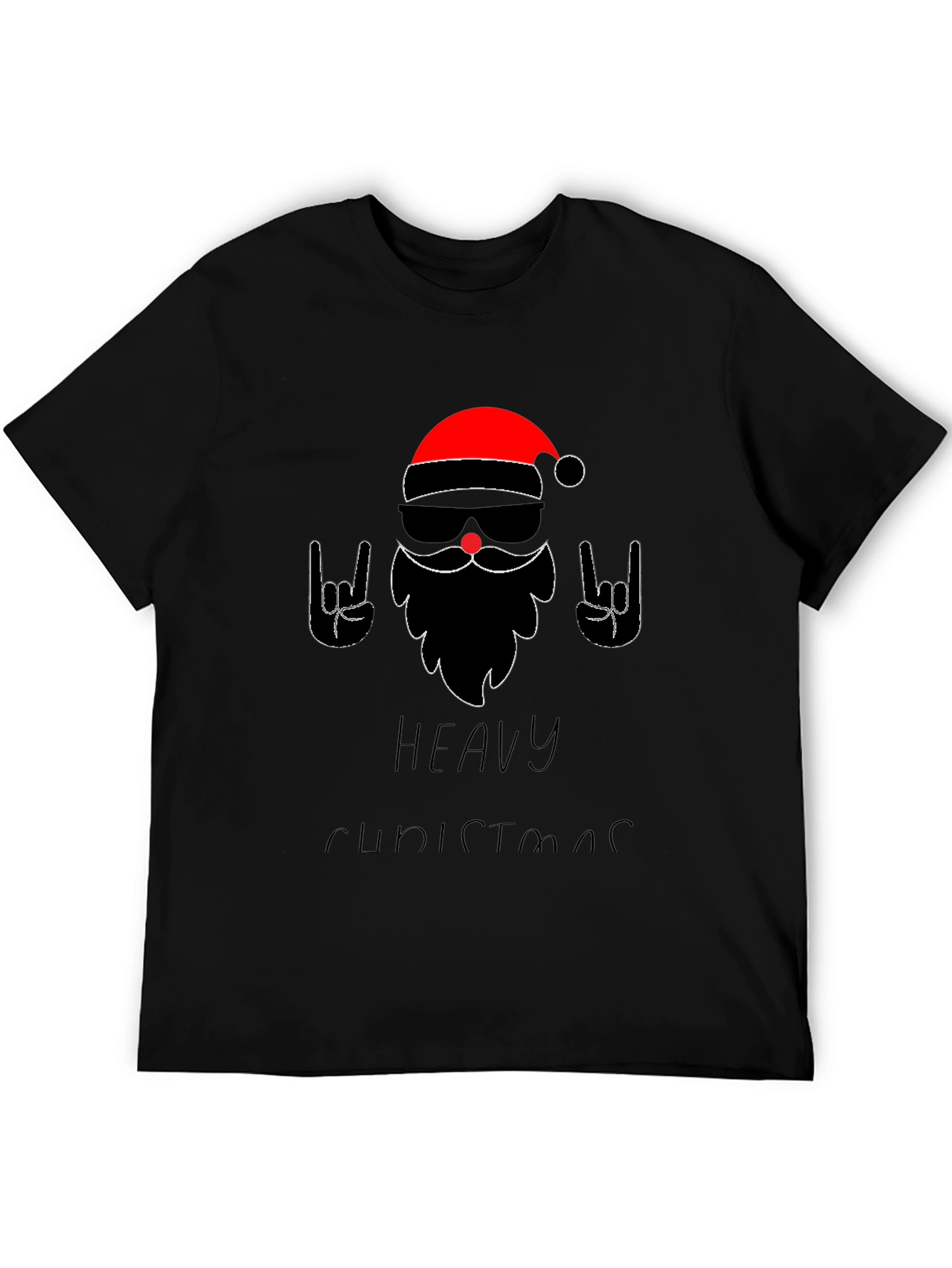Heavy Christmas Santa Graphic T-Shirt