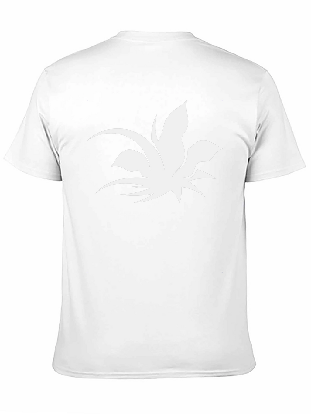 Stylish Black Tee with Abstract Plant Design