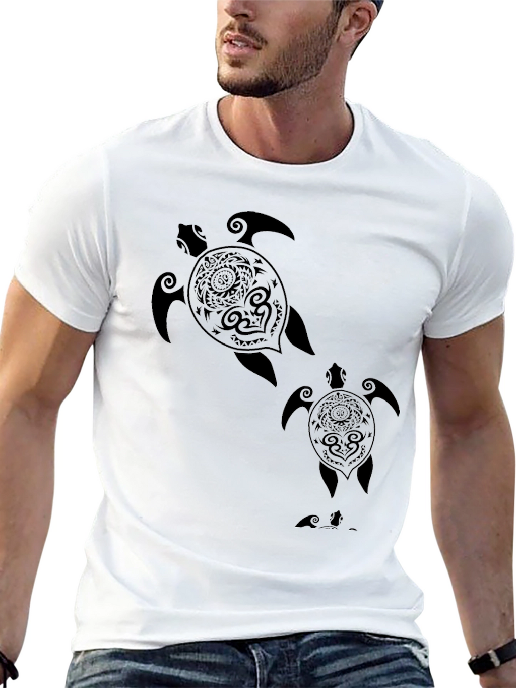 Turtle Graphic Tee - Black