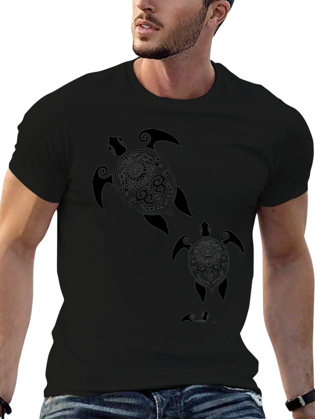 Turtle Graphic Tee - Black
