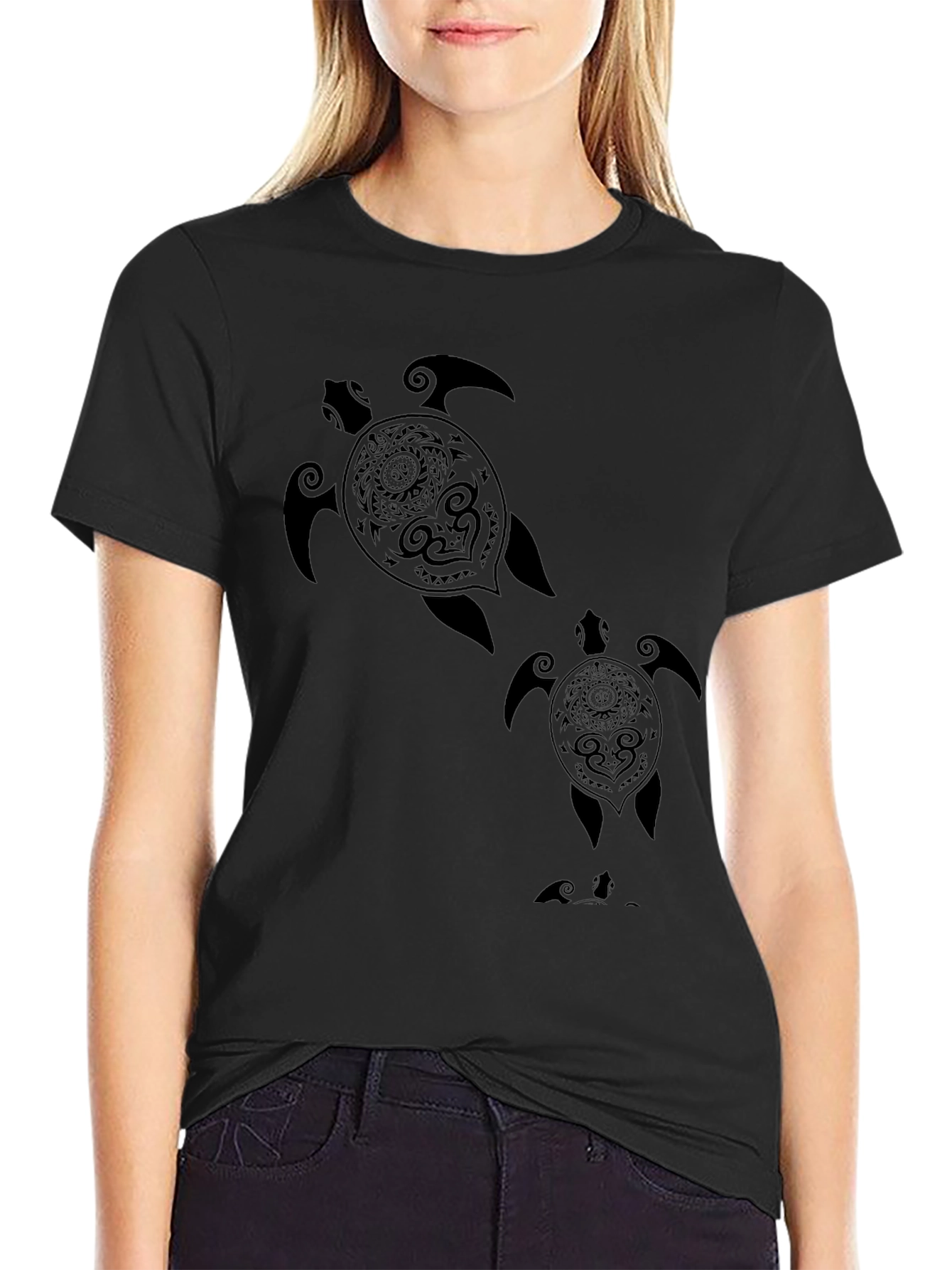 Turtle Graphic Tee - Black
