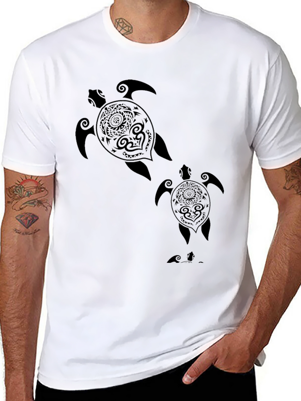 Turtle Graphic Tee - Black