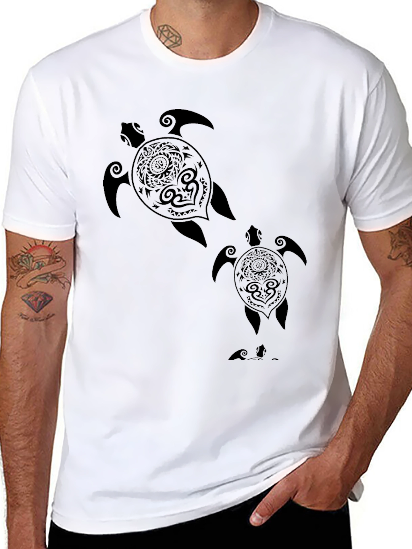 Turtle Graphic Tee - Black